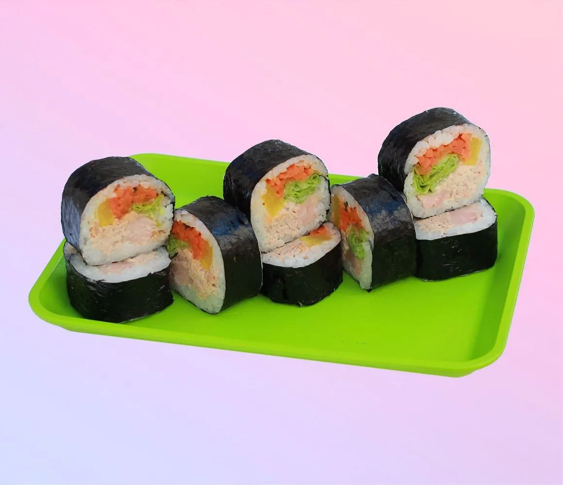 Кимпаб с тунцом и ветчиной