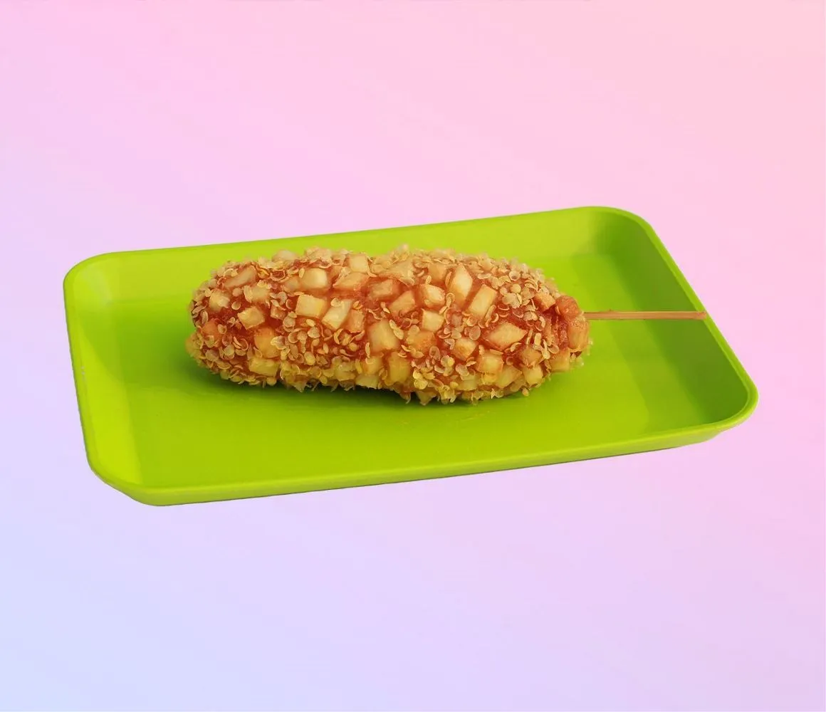 Корейский корндог с куриной колбаской и сыром моцарелла