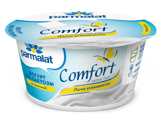 Йогурт безлактозный Comfort   Пармалат